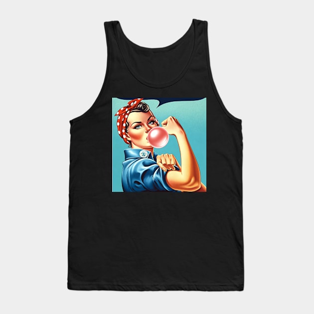 We Can Chew It! Bubble Gum Day Tank Top by Edd Paint Something